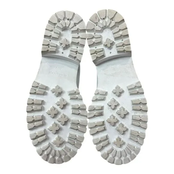 Kendall + Kylie Women's Epic White Leather Chunky Heel Combat Boots 7.5 - Picture 6 of 6